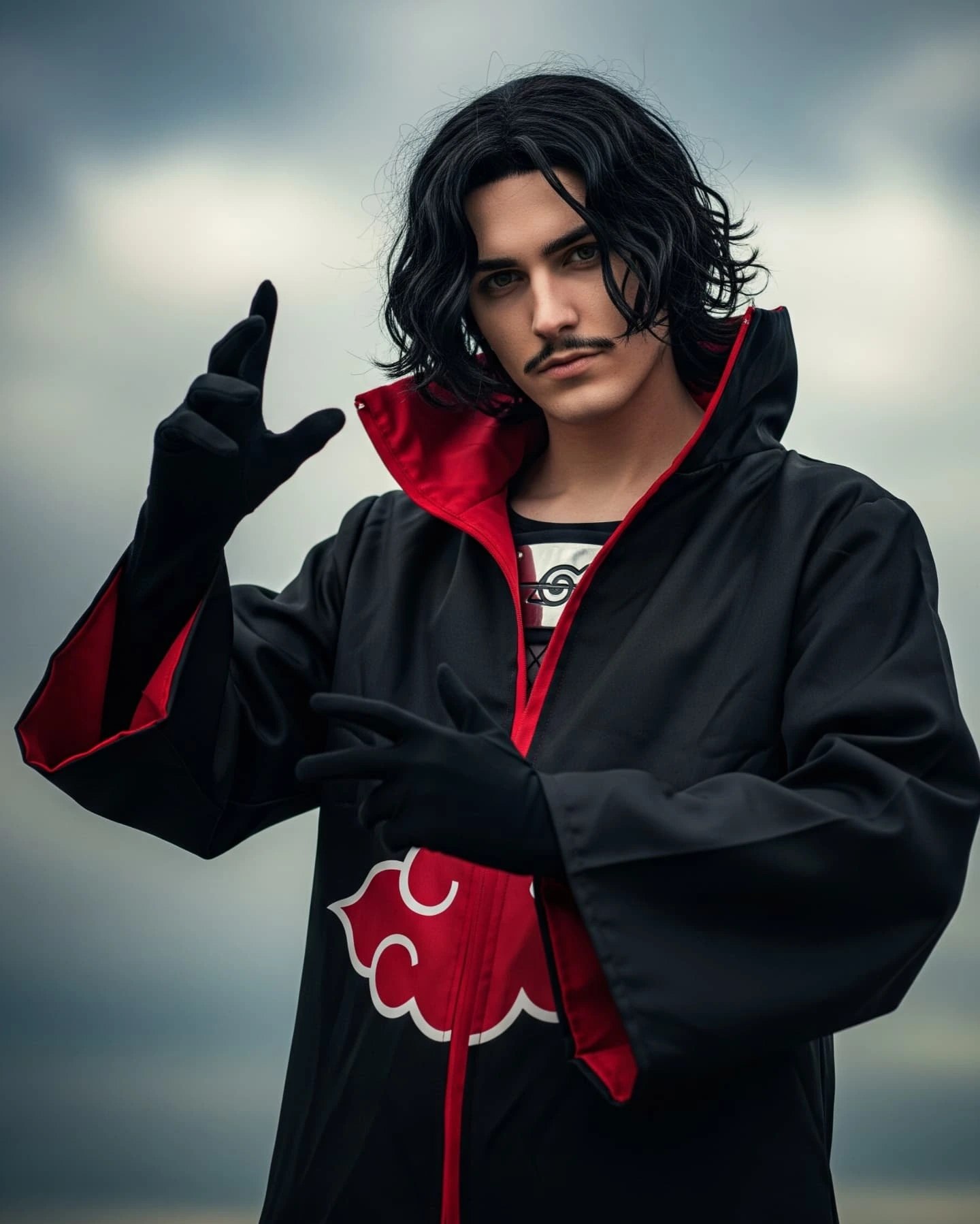 Akatsuki Robe Portrait AI prompt – anime and art style photo editing image