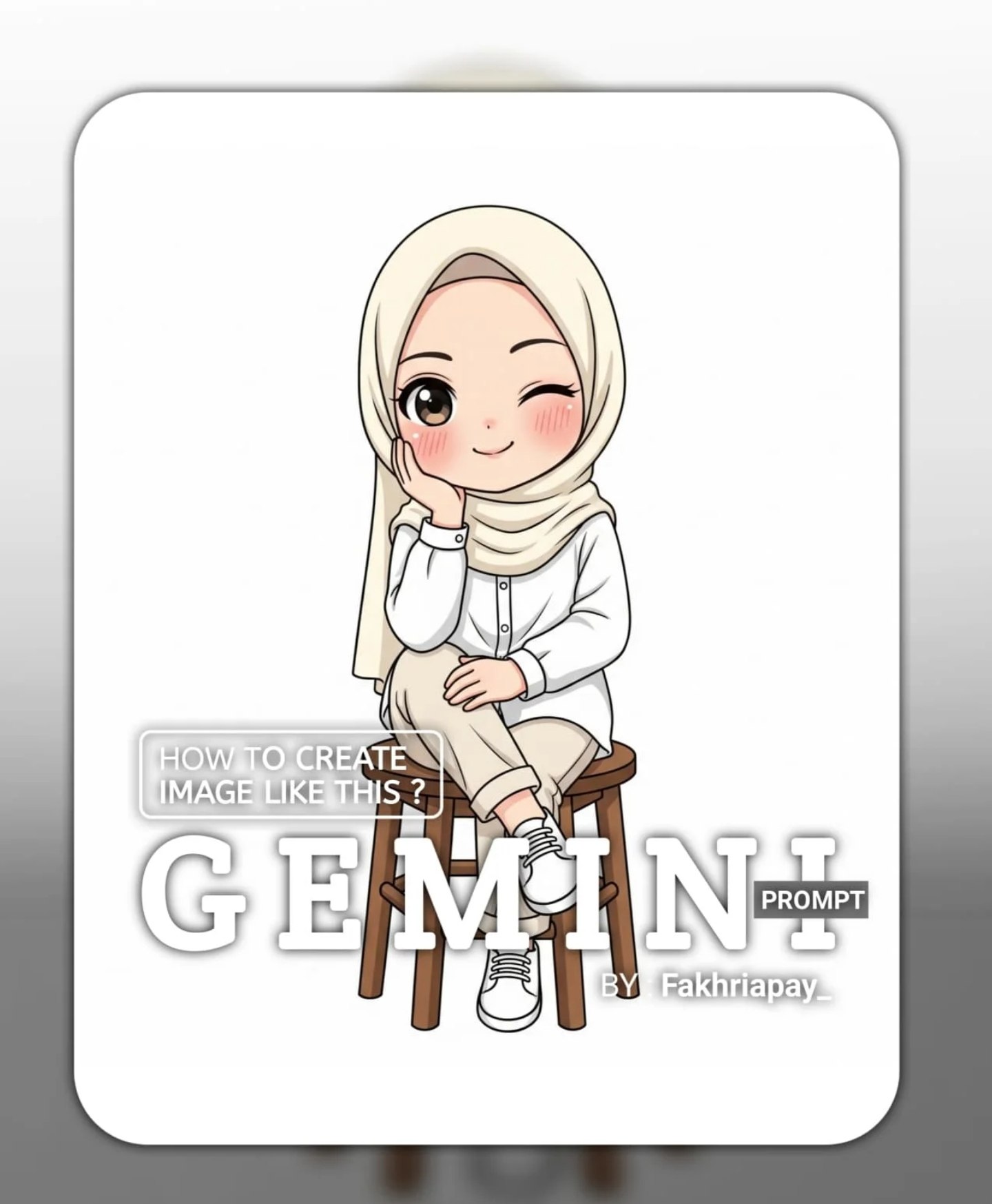 Cute Chibi sticker AI prompt – anime and art style photo editing image