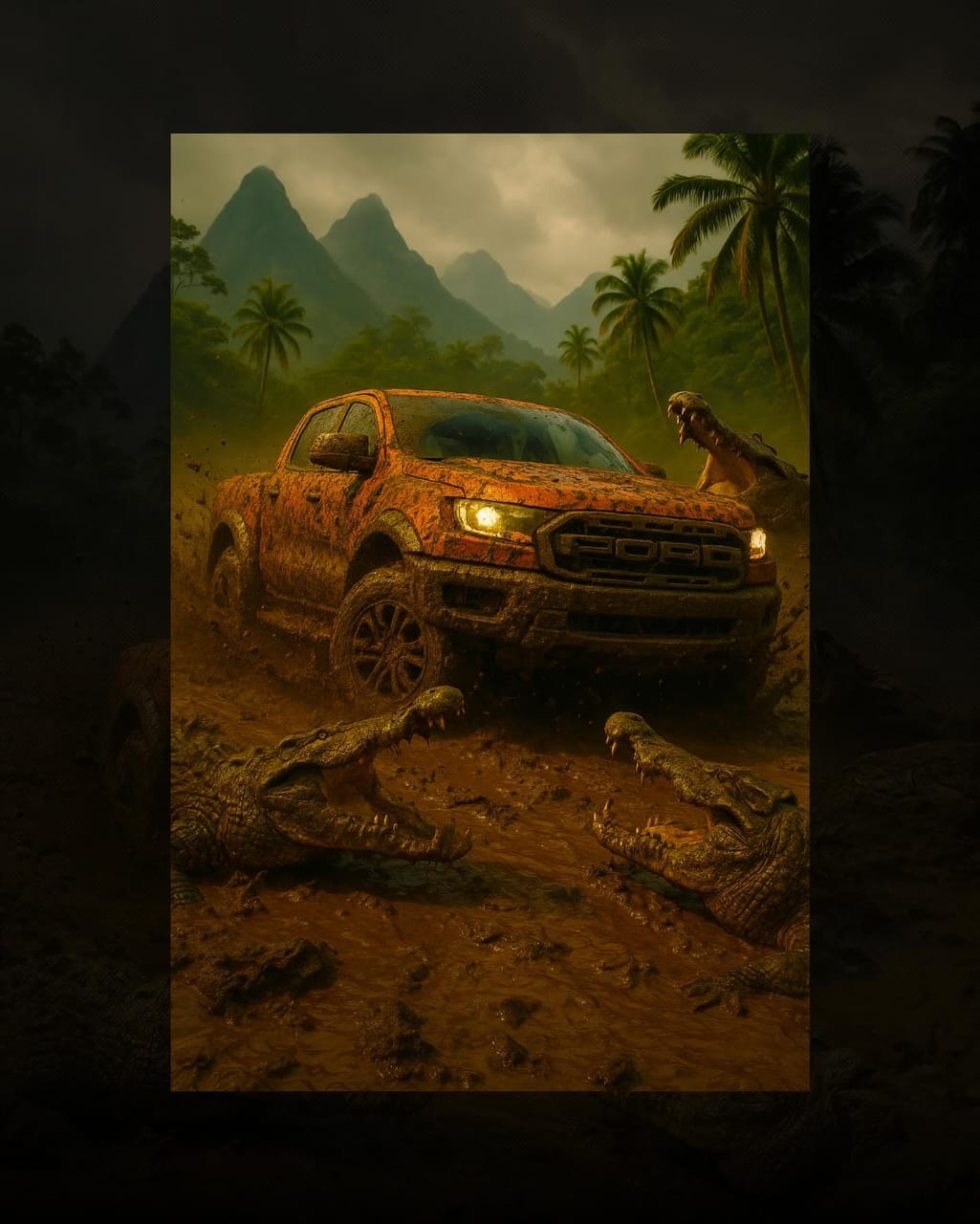Car Action Scene AI prompt – car and vehicle photo editing image