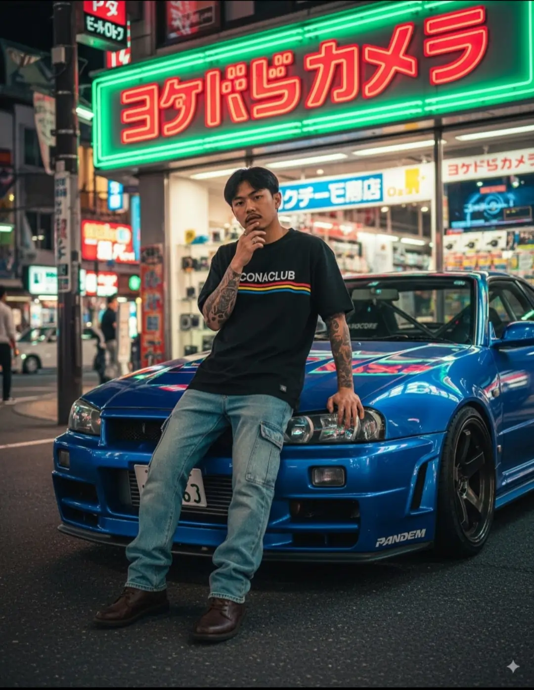 Blue Car Aesthetic AI prompt – car and vehicle photo editing image