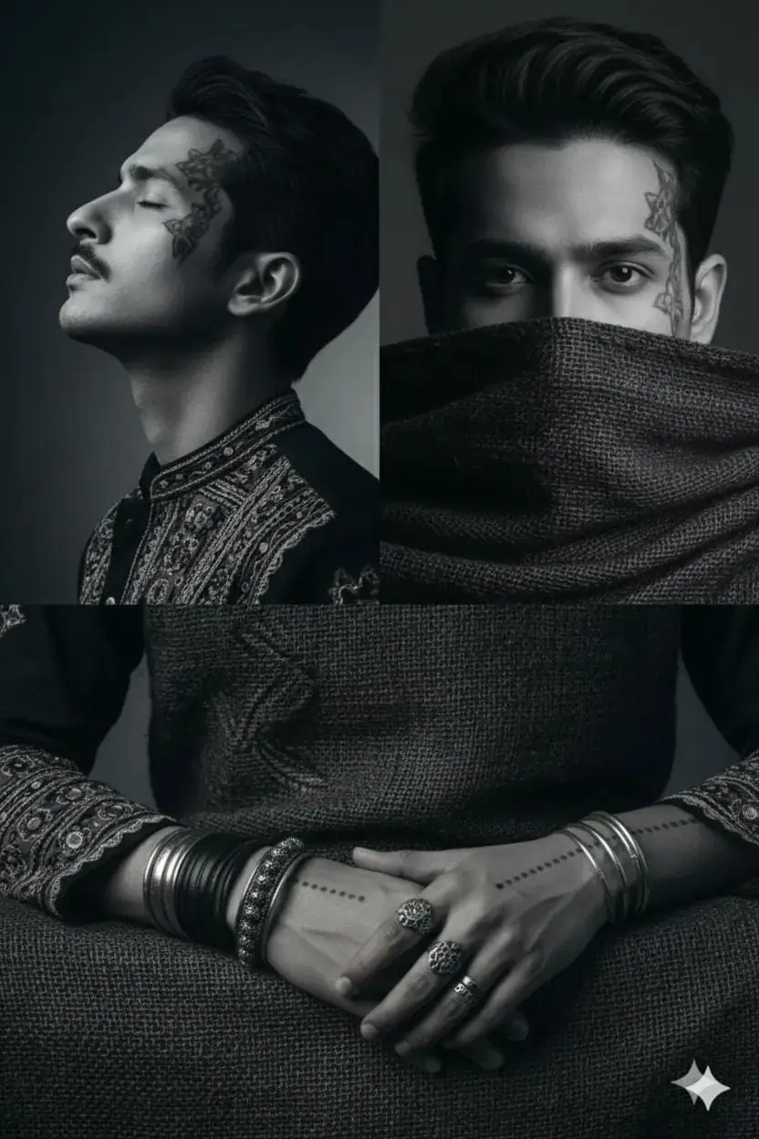 Man Aesthetic collage AI prompt – photo collage image