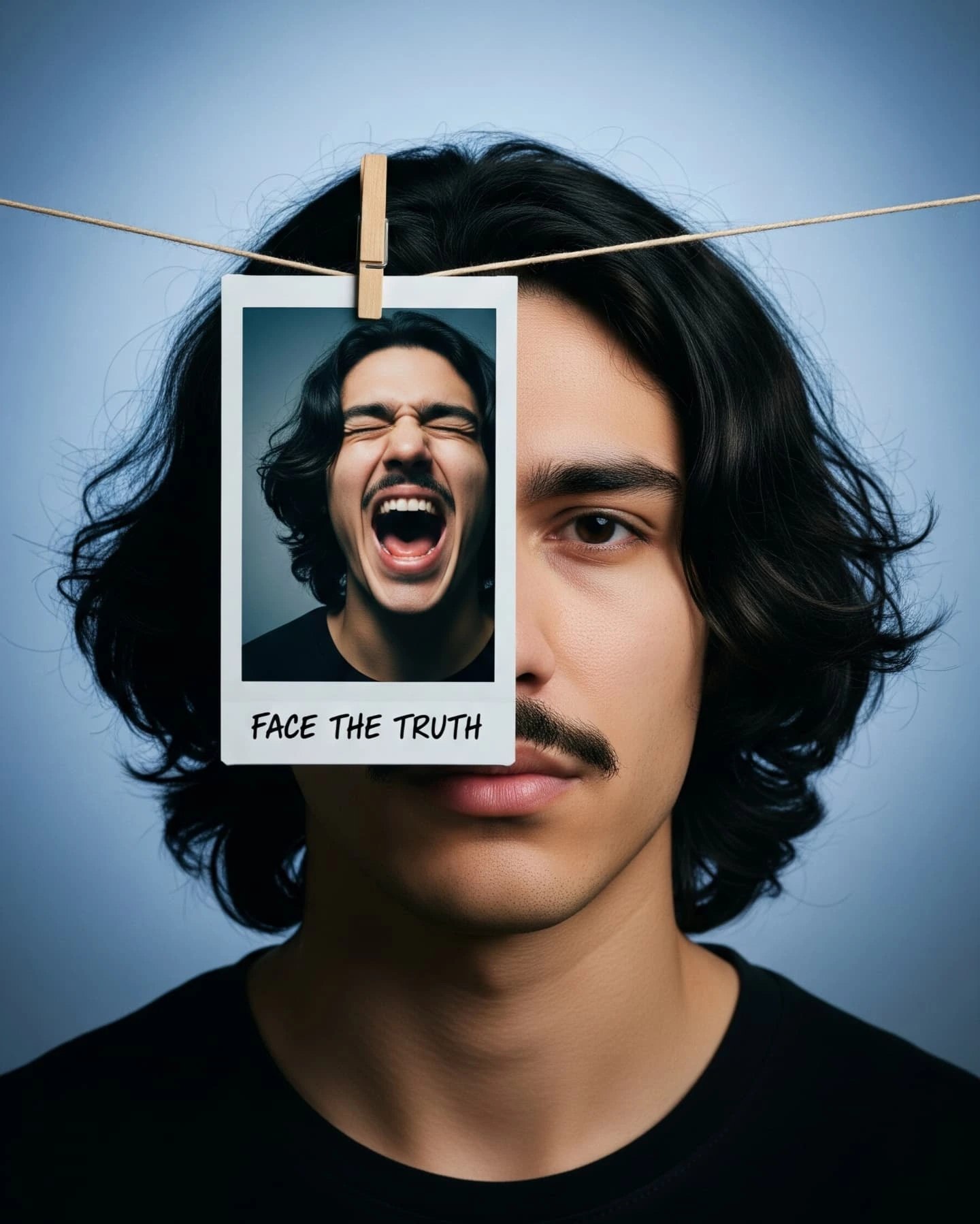 Surreal Polaroid Face Swap AI prompt – fantasy surreal photo editing image