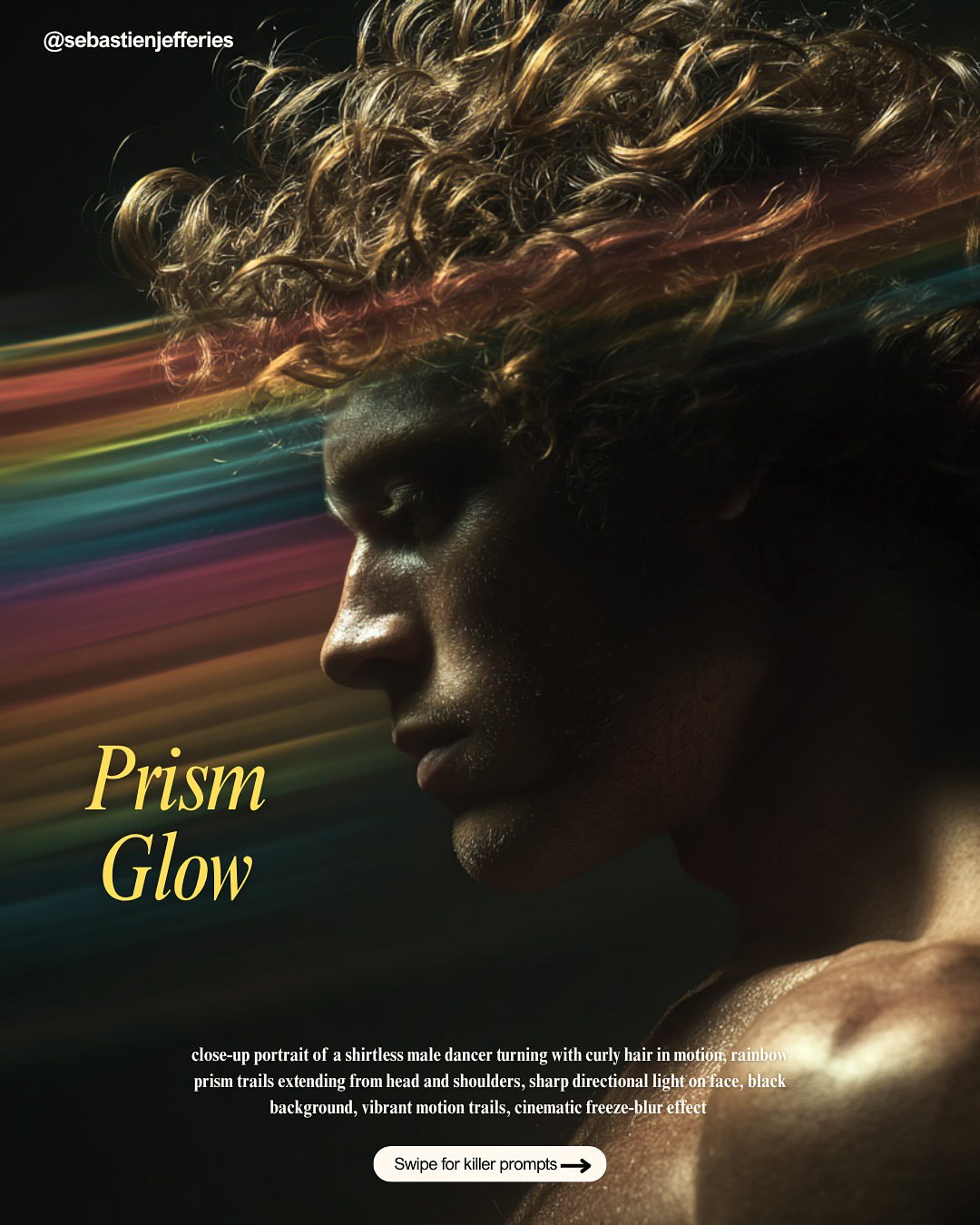 Prism Glow AI prompt – fantasy surreal photo editing image