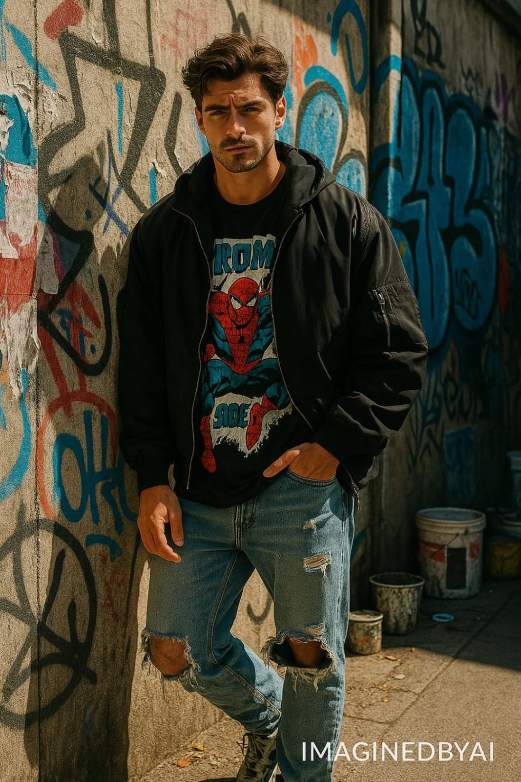 High-Fashion Streetwear Model AI prompt – realistic fashion photo editing image