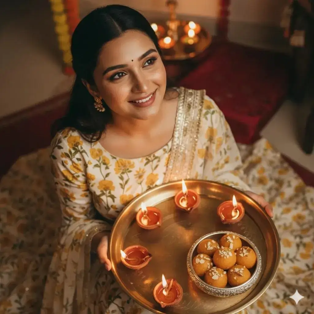 Diwali Aesthetic AI prompt – festival photo editing image