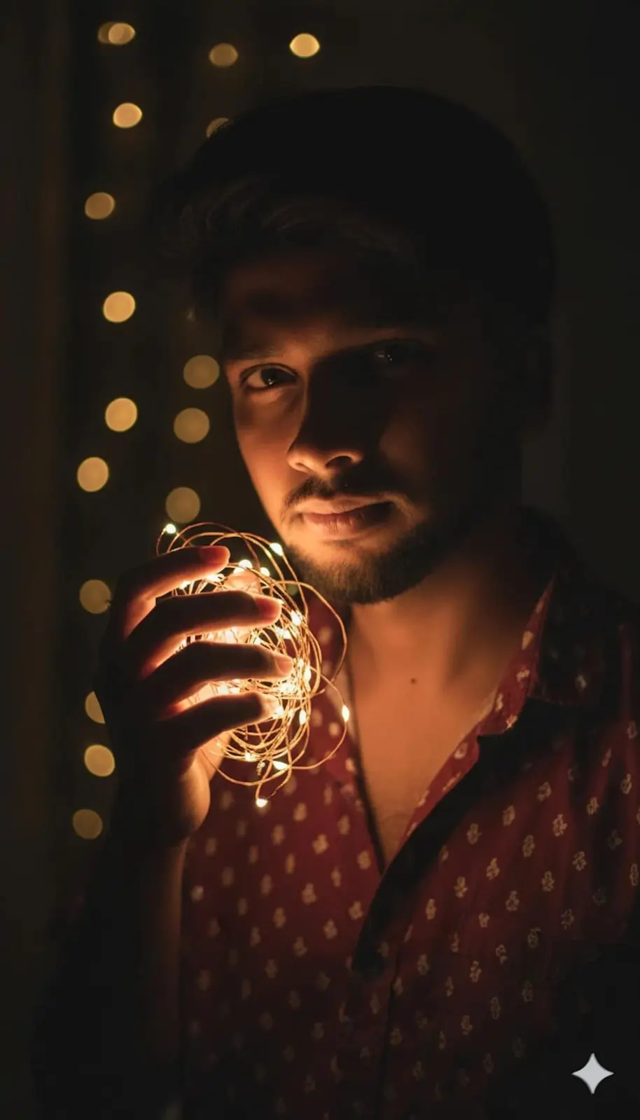 Diwali Light Aesthetic AI prompt – festival photo editing image