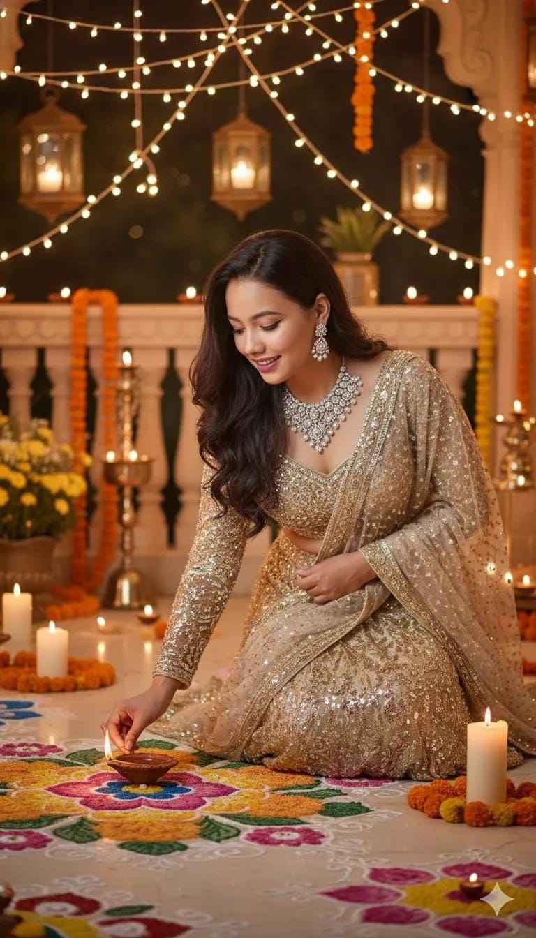 Diwali Festival Scene AI prompt – festival photo editing image