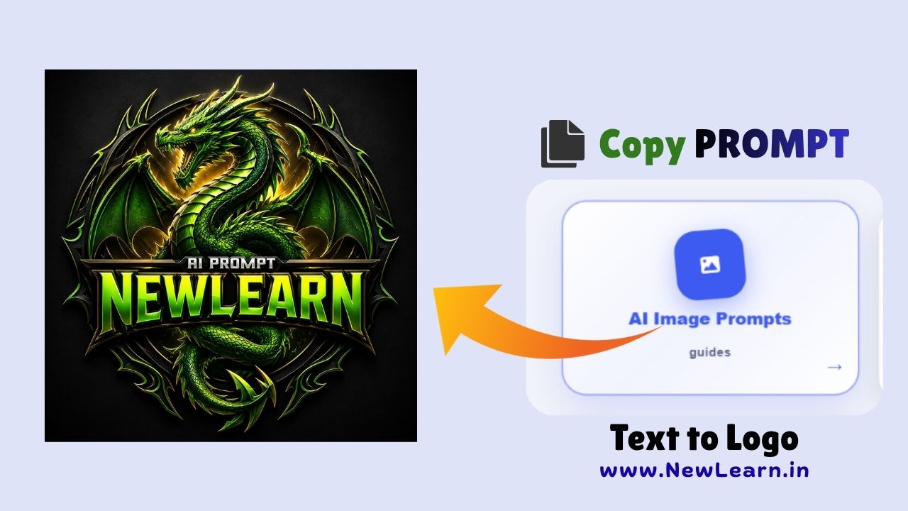 Dragon esports gaming logo AI prompt – neon green coiled dragon emblem