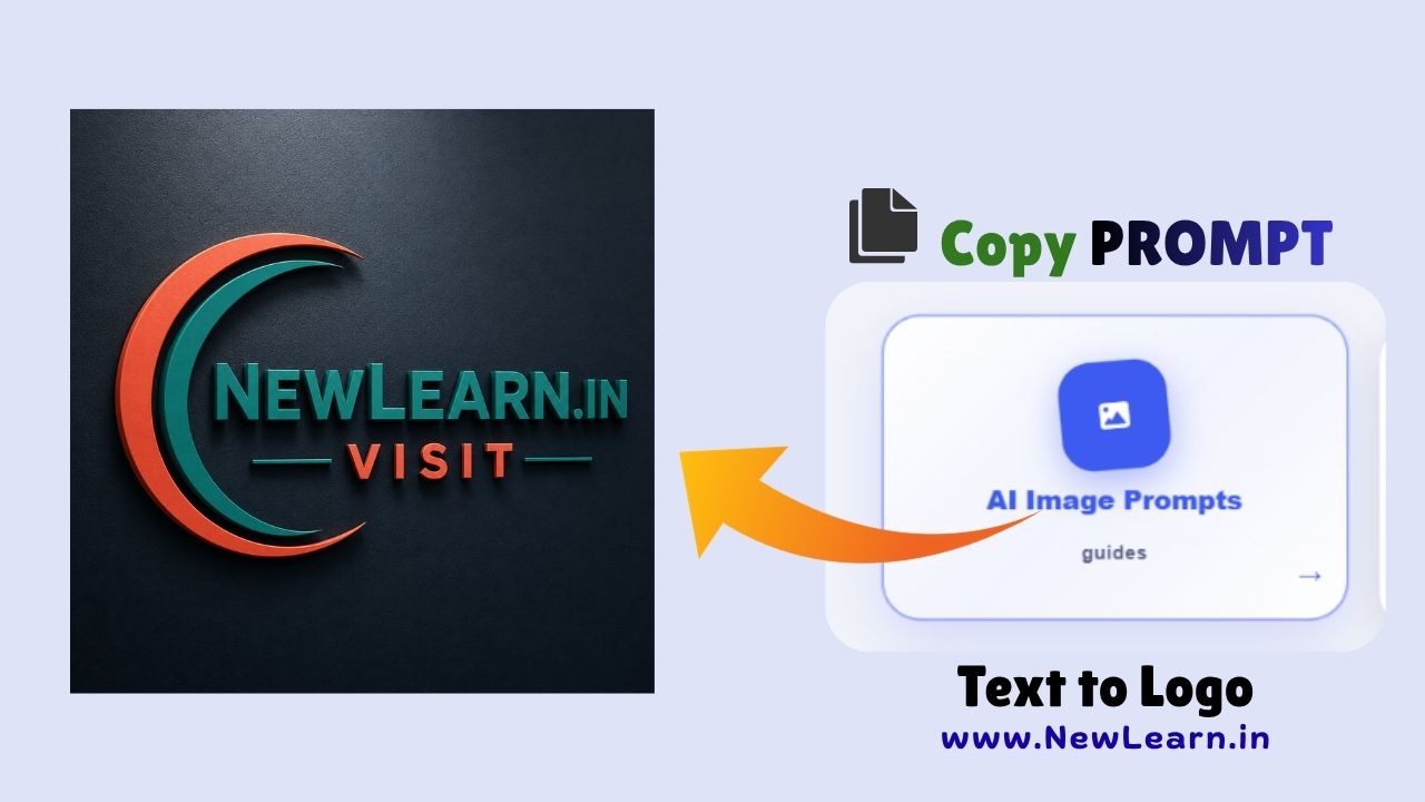 Modern crescent business logo AI prompt – coral and teal 3D embossed swoosh