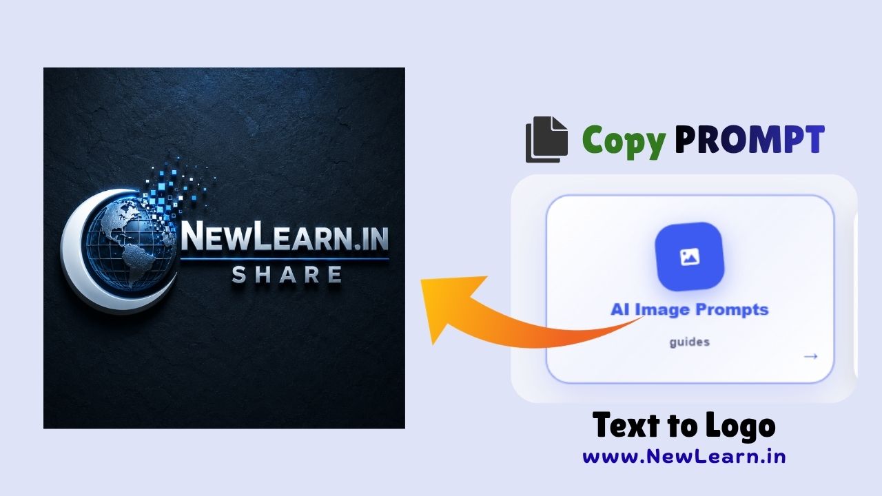 Modern globe business logo AI prompt – 3D metallic globe with digital pixel particles