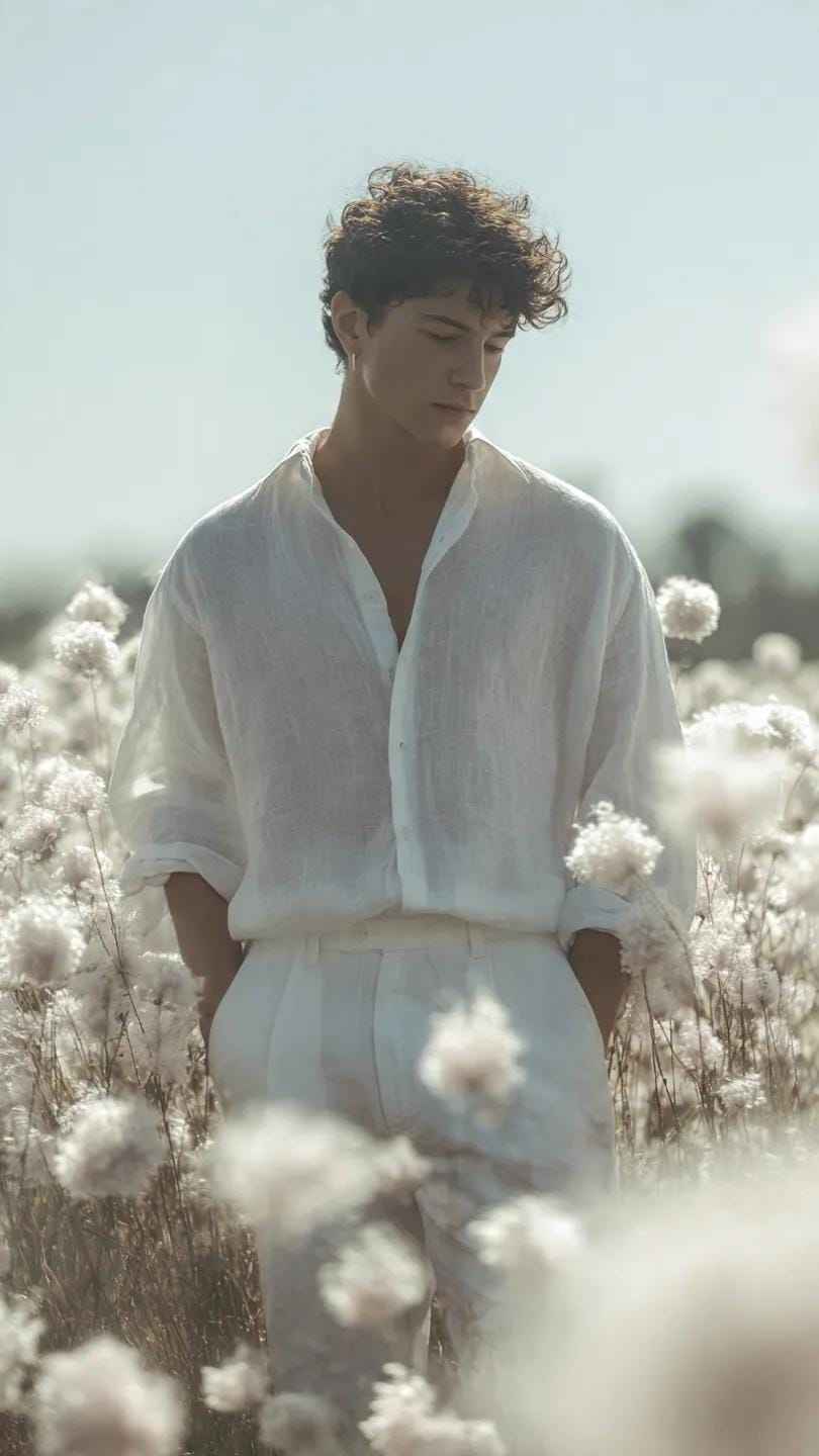 Soft Pampas Field Aesthetic AI prompt – realistic outdoor nature photo editing image
