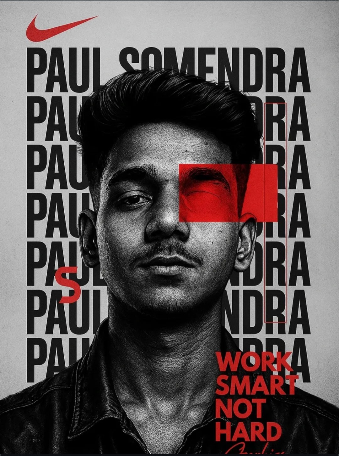 Nike magazine portrait AI prompt – realistic photo editing image