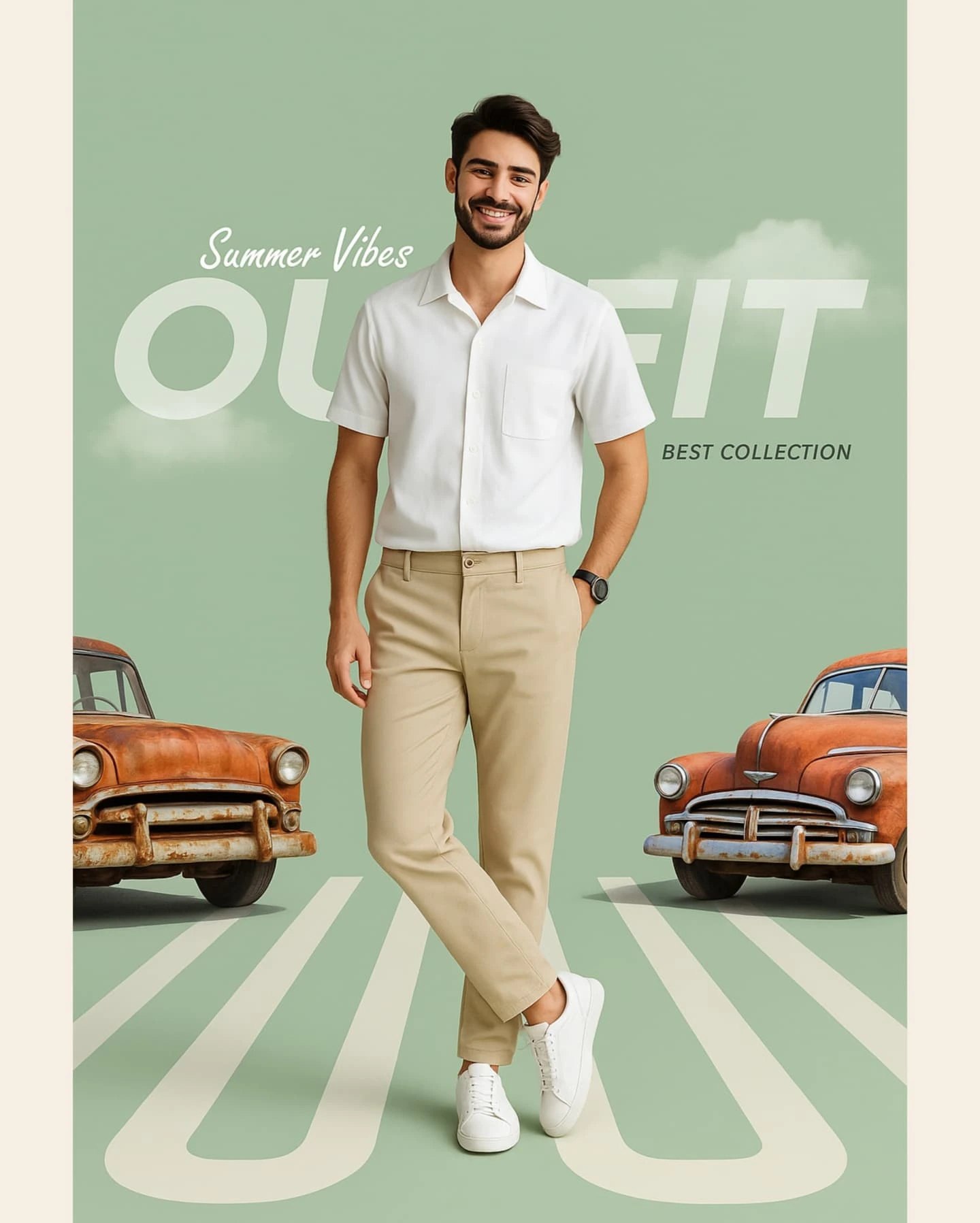 Summer Fashion Poster AI prompt – poster design image
