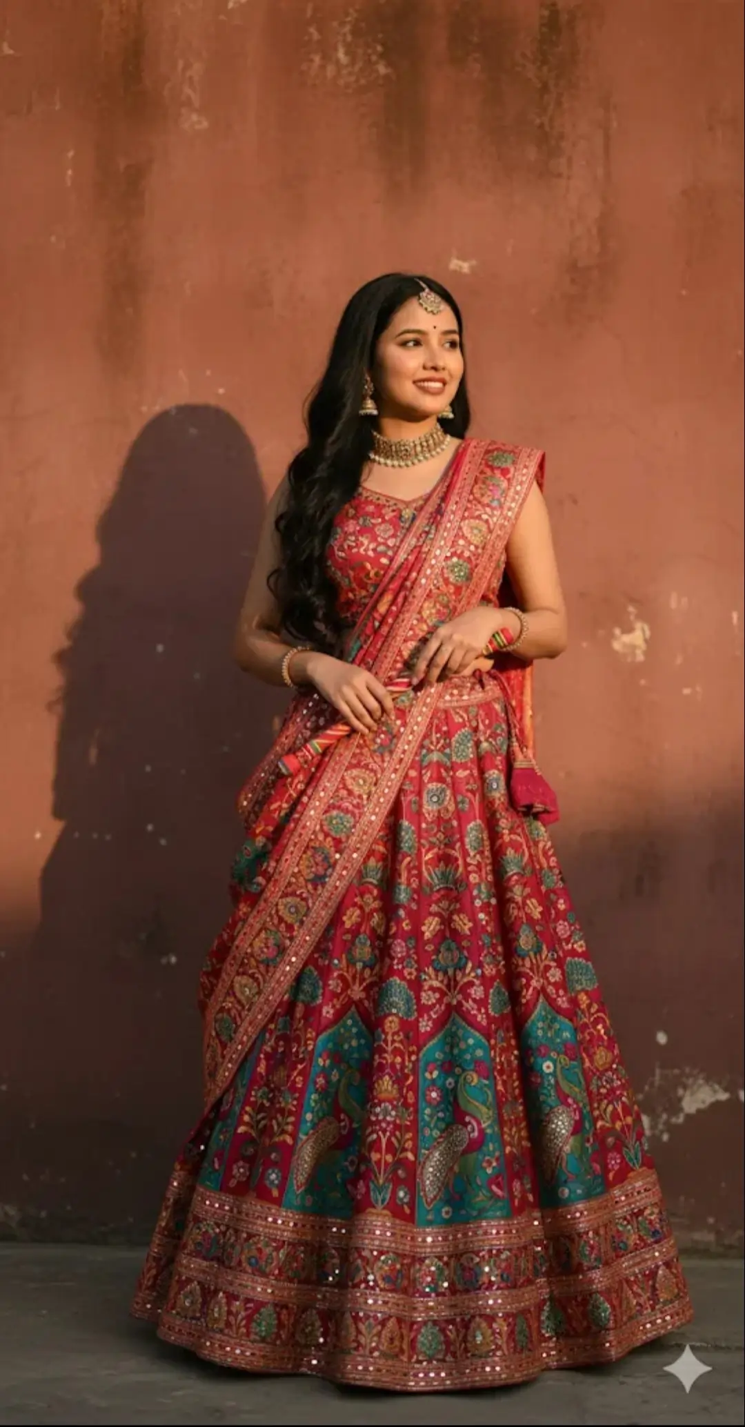 Navratri Saree Aesthetic AI prompt – realistic saree photo editing image