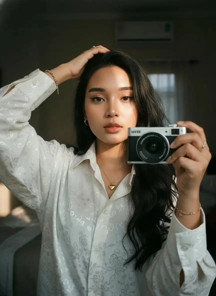 Hiper Realistis Selfie Edit AI prompt – realistic selfie photo editing image